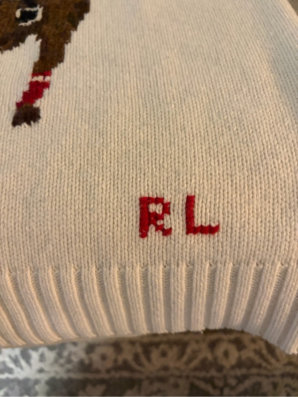 Ralph Lauren Cream Crewneck Sweater with Polo Bear and Horse Motif - Picture 2 of 4